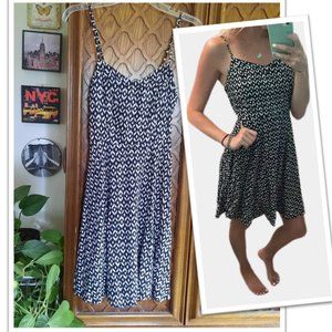 3/$15 OLD NAVY Boho Printed Fit and Flare Cami Sundress - Black/White ,Size XS